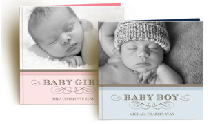 classic baby boy and girl photo books