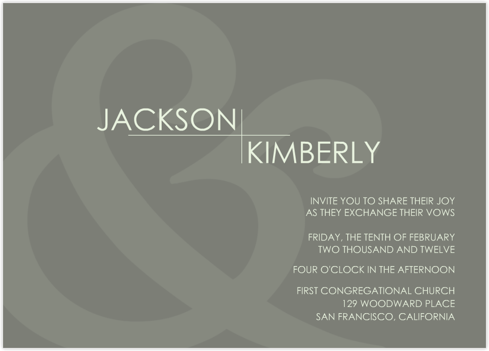 transparent ampersand wedding invitation idea How I Customized It