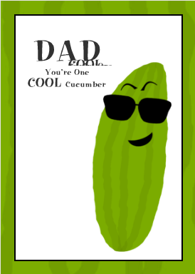 cool cucumber father's day card
