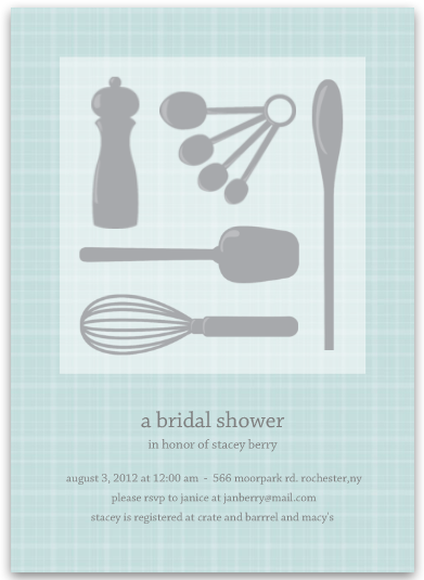 Kitchen Shower Invite