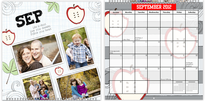 Completed September Calendar