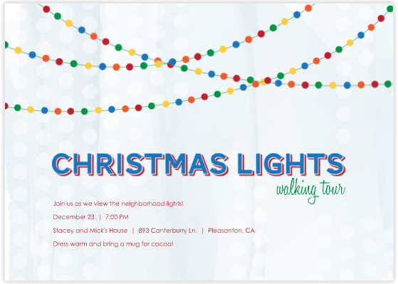 Christmas Lights Party Invite