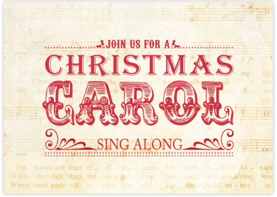 Sing Along Party Invite