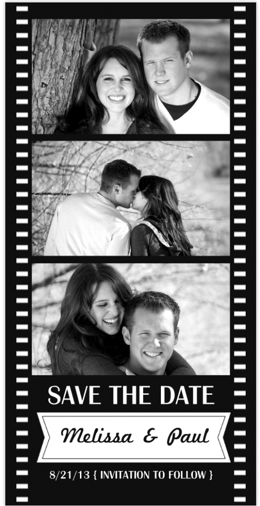 Photobooth Strip Save the Date