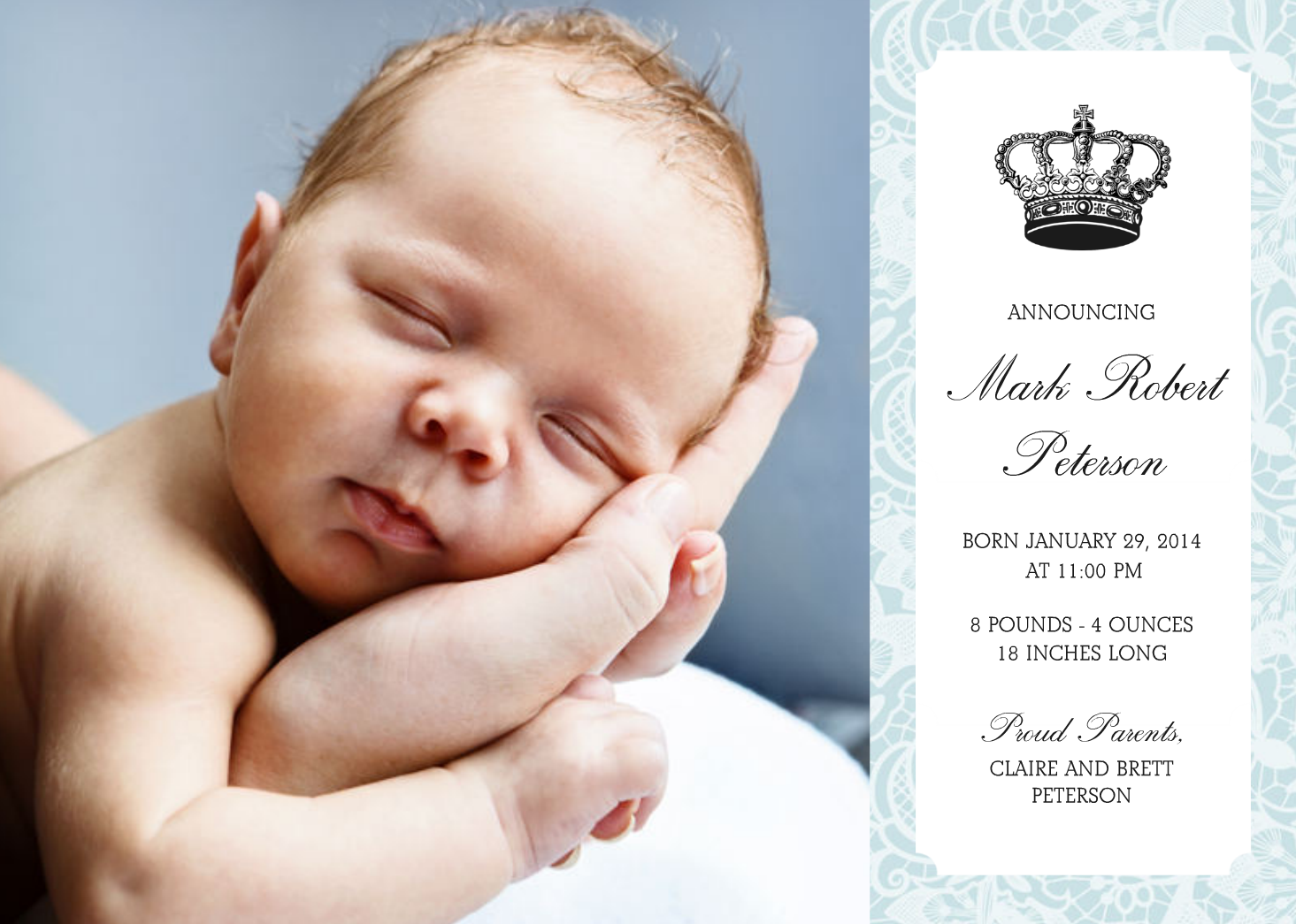 Create A Royal Announcement of Your Own, Inspired by the Birth of