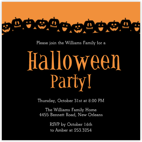 Halloween Party Invitations