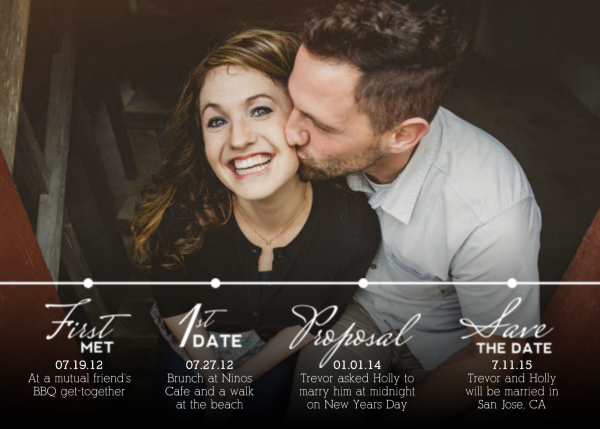 Timeline Save the Date Card