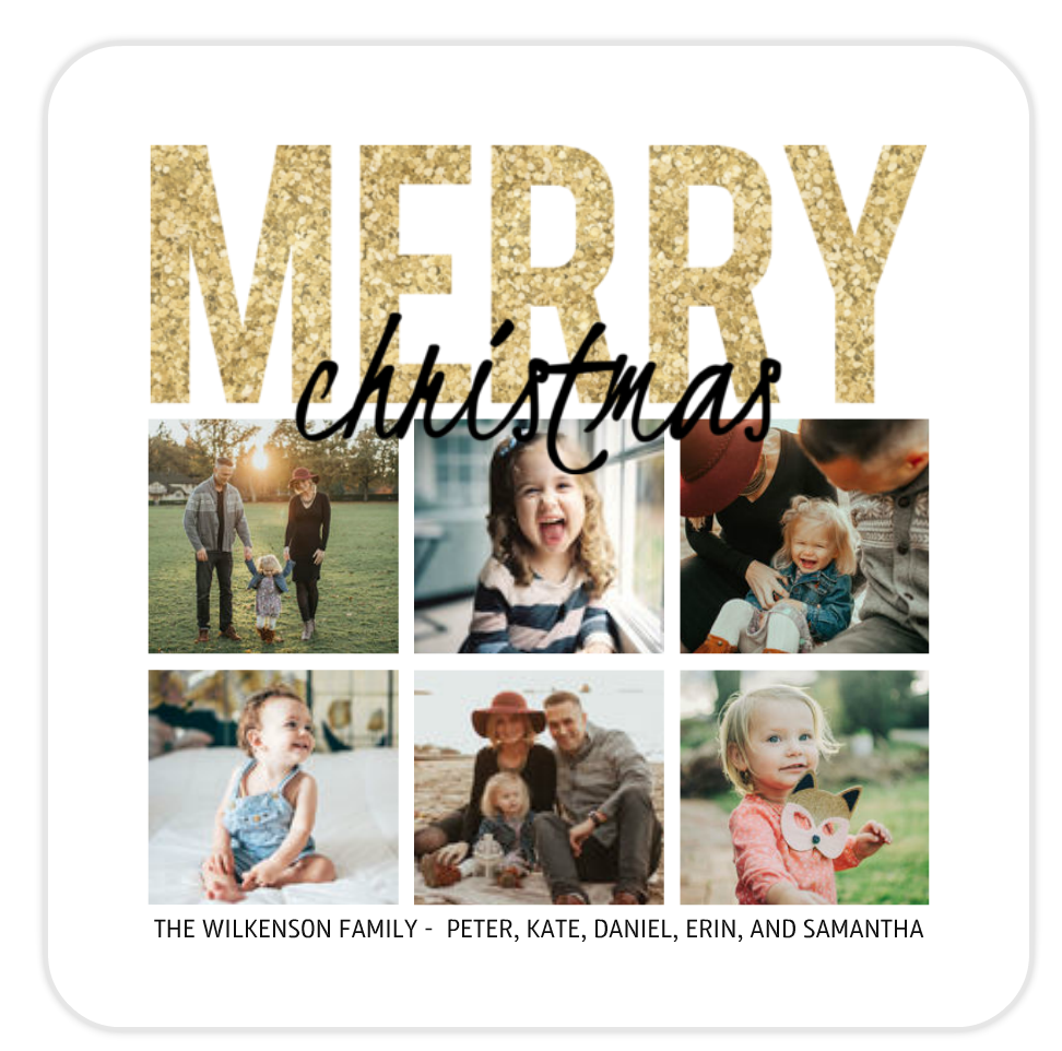 Mixbook holiday cards christmas glitter